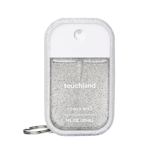 Touchland Special Edition Confetti Cake Mist + Frosted Sparkle Case Set, Scented & Stylish Hydrating Hand Sanitizer Spray Bundle, Travel Size, Dye Free, Amazon Exclusive