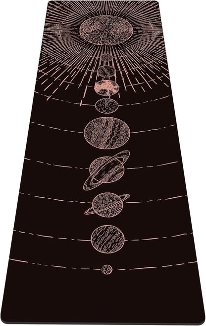 nuveti Yoga Mat Print Extra Thick TPE Non Slip Fitness Exercise Mat with Carrying Bag,72"x24" Extra Thick 6MM Exercise & Workout Mat for Yoga, Pilates Fitness and Floor Exercises