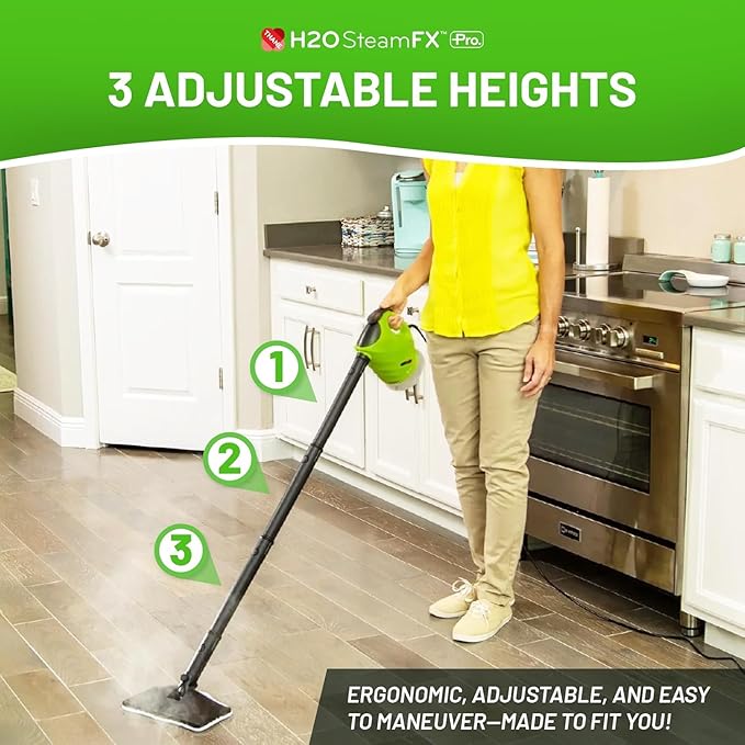 H2O X5 All-Purpose Hand Held Steam Cleaner for Home Use, Floor Cleaner, Grout cleaner, Hand Held steamer (H2O Steam FX PRO)
