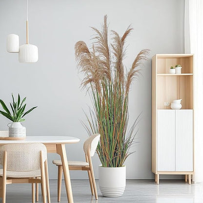 Alonfala - 69" (2-Pack) Pampas Grass Potted Plants - Artificial Faux Plants Featuring Tall Grass, Housewarming, and New Home Celebration. Elevate with Fake Plants, Ideal for Floor Decor
