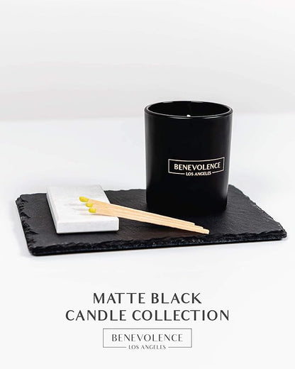 Benevolence LA Pine Scented Candle | Soy Candles, Black Candle for Home | Gifts for Women and Men | Home Fragrance | Aromatherapy | Bathroom Freshener | 8oz, 45 Hour Burn