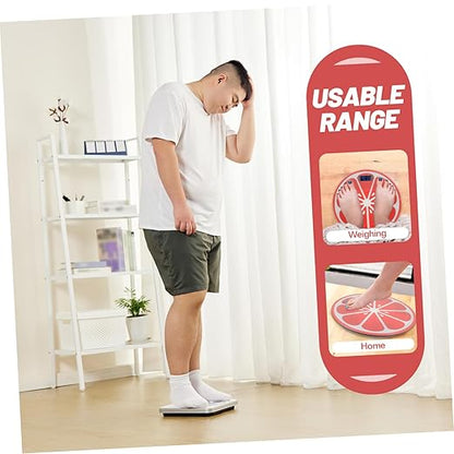 Creative Cartoon Watermelon Weight Scale Small Digital Body Scale with Non-Slip Feet Automatic Activation Compact Design for Home Bathroom Bedroom Use