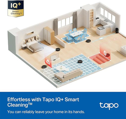 Tapo Ultra-Slim LiDAR Smart Navigation Robot Vacuum and Mop, 5300Pa Max, 97%+ Dust Pickup, Customizable Cleaning, Self-Charging, Works w/Alexa & Google Home, RV20 Max