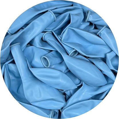 Light Blue Balloons 50 Pack, 12 Inch Latex Baby Blue Balloons, Balloon Pack For Birthdays, Weddings, Baby Showers, Holidays