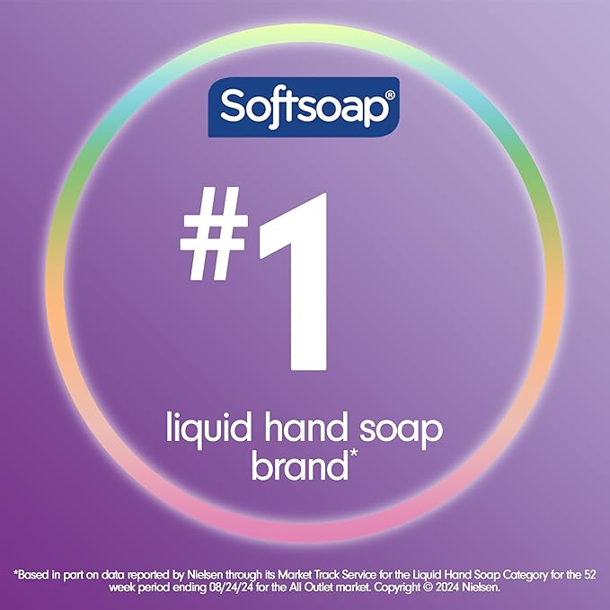 Softsoap Renewed Liquid Hand Soap, Paraben Free, pH Balanced, Plum and Jasmine Scent, 11.25 fl oz Pump Bottle, 6 pack