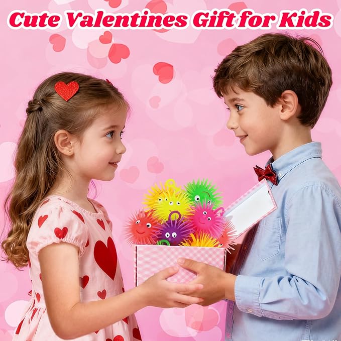 24 PCS Light Up Balls Valentines Day Gifts for Kids Light Up Party Favors for Kids Classroom Valentines Goodie Bags Stuffers Prizes LED Puffer Balls Pinata Bulk Toys New Year Eve Party Supplies