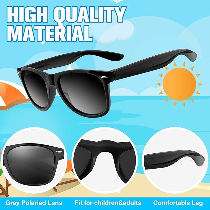 ASTARON 12 Pack Party Sunglasses Bulk Neon Party Favors for Beach Wedding Party Pool Party Supplies
