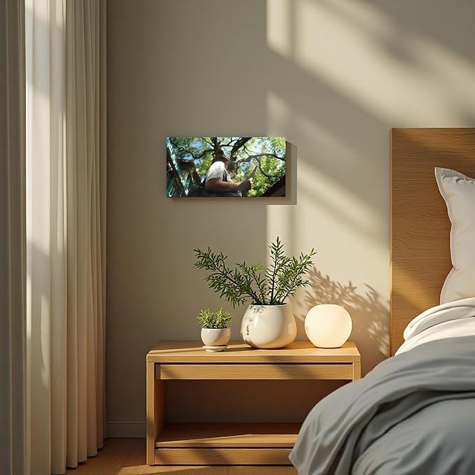 Sunset Meadow Canvas Wall Art Painting Home Modern Artwork Decorations Framed for Living Room Bedroom Office 40x20 Inch(24x12 Inch) (Asian, Color1, 24L x 12W)