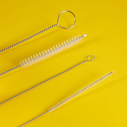 4 Pieces Feeding Tube Brushes, Long Pipe Cleaners Straw Cleaning Brushes, 32 Inches Long with Soft Nylon Bristles Head, Suitable for Cleaning Feeding Tubes