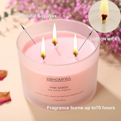 Soy Wax Scented Candle Grapefruit Cedar Aromatic & Fragrant 12.4oz Large Capacity, Luxury Gift Candle,up to 70 Hours of Burn Time for Home & Bathroom Decor Relaxation Ambience