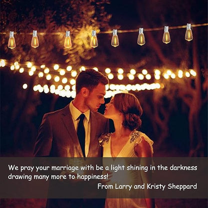 DAMAING LED Outdoor String Lights 100FT Patio Lights with 52 Shatterproof Edison Bulbs,Dimmable Hanging Lights,Waterproof String Lights for Outside Wedding,Bistro,Porch,Backyard,2200K