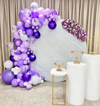 Purple Balloons, 65Pcs 12Inch Dark Purple Party Balloons for Birthday Weddind Bridal Showerl Nautical Party Decorations