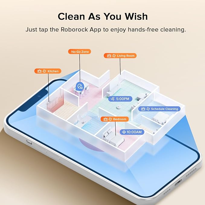 roborock Qrevo Curv S5X Robot Vacuum and Mop, 17000Pa Suction, Zero-Tangling Design, FlexiArm Side Brush, Smart Obstacle Avoidance, Self-Washing & Drying & Emptying for Carpet, Pet Hair, Hard Floor