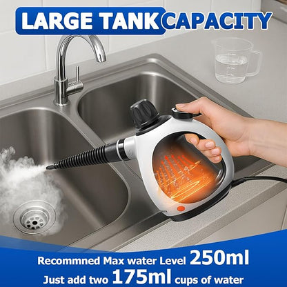 Handheld Steam Cleaner - High Pressure Steam Cleaner for Home, Multi-functional Cleaning Tools for Kitchen, Bathroom, Couch, Car. Portable Steamer Makes Housework Easier.