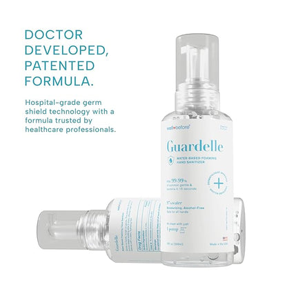 Well Before Guardelle, Alcohol-Free Foaming Hand Sanitizer - 97% Water, Non-Sticky Micro-Foam, 18 fl oz (Pack of 1)