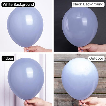 PartyWoo Dusty Blue Purple Balloons 50 pcs 12 Inch Periwinkle Lavender Latex Helium Balloons for Graduation Baby Shower Gender Reveal Wedding Butterfly Birthday Party Decorations Blue-F49