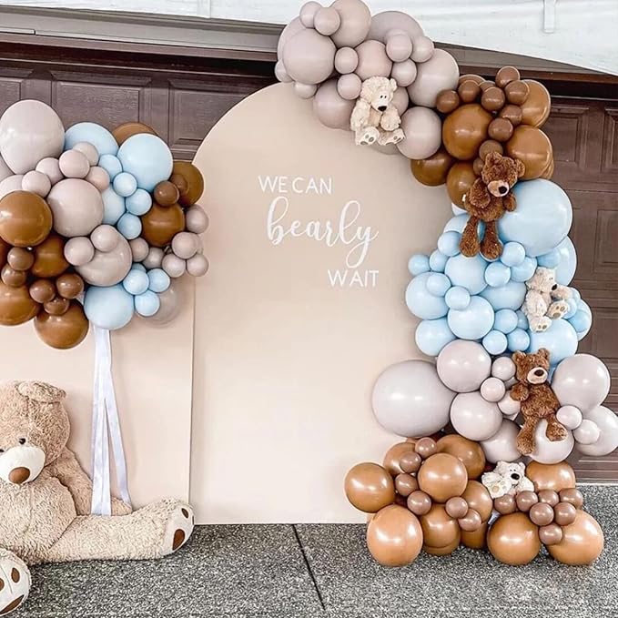 100pcs Brown Balloons 18 inch +12 inch +10 inch +5 inch Latex Party Coffee Balloon Birthday Baby Shower Decorations Wedding Balloons bulk