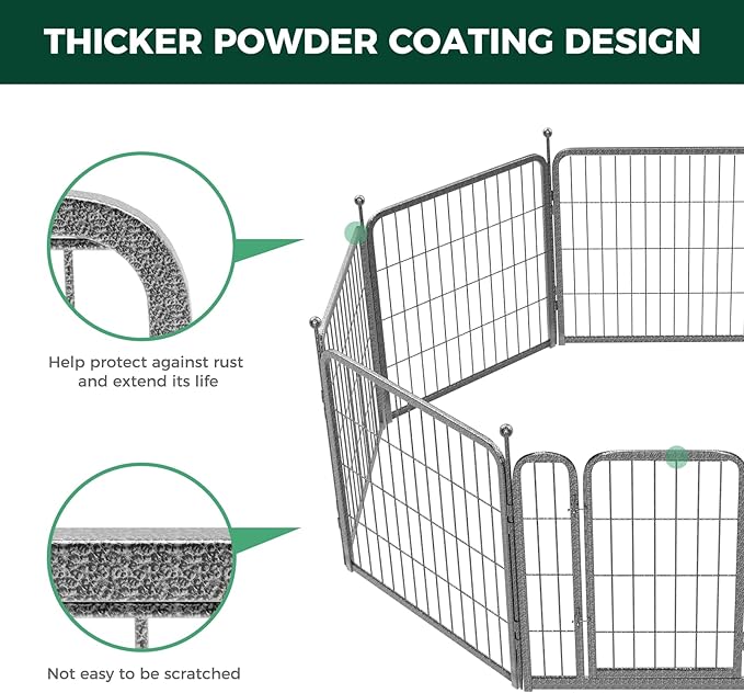 FXW Aster Dog Playpen Designed for Yard, 24inch 16 Panels