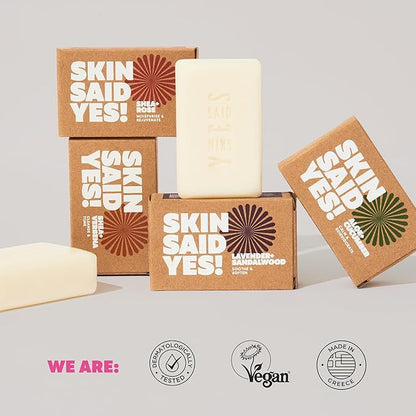 Organic Soap Bar (Set of 8) - Natural Soap Made in Greece | Nuorishing Shea Butter, Olive Oil, Lavander and Sandalwood, Aloe Vera & Cucumber Extract | Jabones Artesanales Naturales