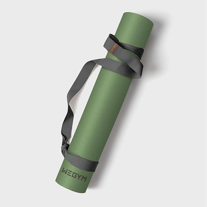 WeGym Yoga Mat, 4mm Cushioned Exercise Mat for Yoga, Pilates, Home Workouts - Anti Slip Polyurethane Suede Yoga Mat with Carrying Strap