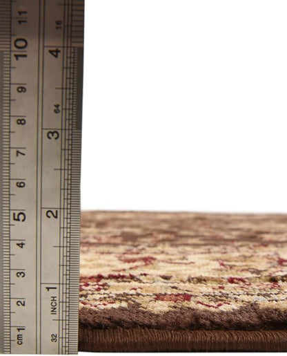 Rugs.com Aditi Collection Rug – 4x6 Oval Brown Medium-Pile Rug Perfect for Living Rooms, Large Dining Rooms, Open Floorplans