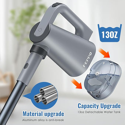 FEPPO Steam Mop & Detachable Handheld Steam Cleaner for Home and Floor Cleaning, 15s Heat-Up, 230°F Floor Steamer for Deep Cleaning with Multi-purpose Attachments Hardwood Floors, Tile,Grout,Furniture