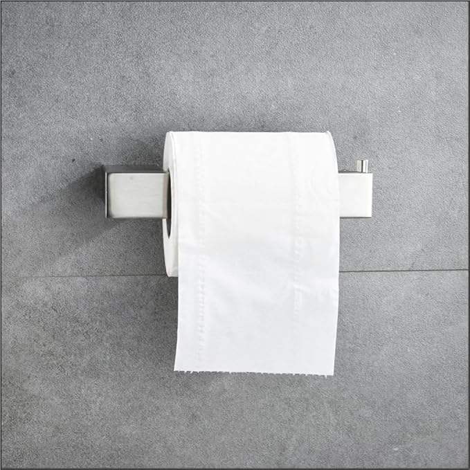 SOFTINOX Bathroom Accessories Set, 4 Piece Brushed Stainless Steel Bathroom Hardware Set, SUS 304, Wall Mounted Towel Bar Kit