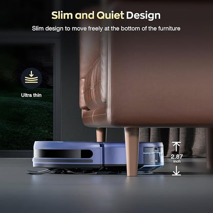 Robot Vacuum and Mop Combo, 2 in 1 Robotic Vacuums Cleaner with WiFi/App, Robot Vacuum with Water Tank, Strong Suction, Schedule, Self-Charging, Quiet, for Hard Floor, Pet Hair, Low Pile Carpet