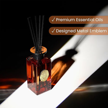 M&SENSE 6.3 oz Large Reed Diffuser Set | Orange Goji Scent Oil Diffuser with Sticks | Hotel Collection Non-Toxic Essential Oil |for Bedroom Bathroom Living Room