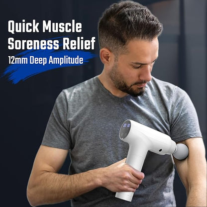 cotsoco Massage Gun Deep Tissue, Muscle Massage Gun Back Massager for Pain Relief, 20 Speeds Handheld Electric Massager Tool with Silent Brushless Motor, Suitable for Gym Office Home Travel
