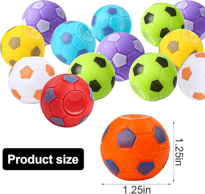 SCIONE 72 Pack Soccer Fidget Spinners, Soccer Party Favors for Kids, Fidget Toys Bulk, Stress Balls, Goodie Bag Stuffers Gifts for Birthday Party, Treasure Box for Classroom