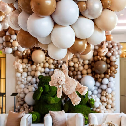 PartyWoo Light Brown Balloons 50 pcs 12 Inch Caramel Brown Tan Boho Neutral Balloons for Graduation Birthday Wedding Baby Shower Gender Reveal Forest Jungle Safari Party Decorations Brown-F10