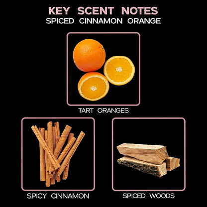 LOVSPA Reed Diffuser Set, Spiced Cinnamon Orange Scented Oil Diffuser with Sticks, Home Fragrance Accessories for Bathroom Shelf Decor, Aroma Diffusers for Home or Office Desk, USA Made
