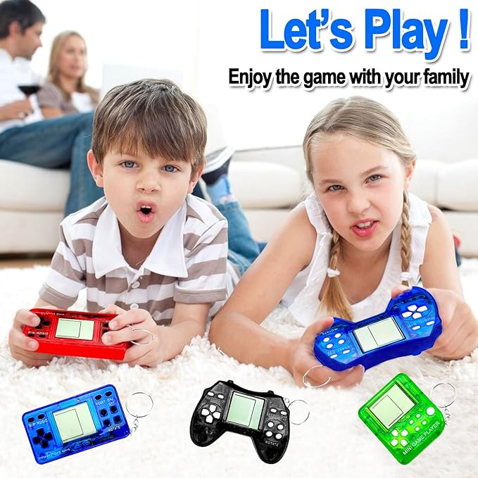25 Pcs Video Game Party Favors, Mini Video Games Keychain, Gamer Birthday Party Decorations, Gamer Party Favors for Kids 8-12, Classroom Prizes, Goodies Bags Stuffer, Backpack