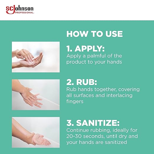 SC Johnson Professional Alcare Extra Foaming Hand Sanitizer, 47ml Pump Bottle, 12 Pack