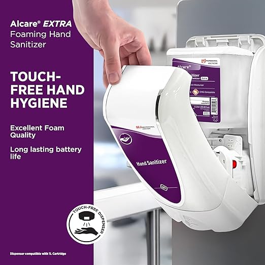 SC Johnson Professional® Alcare Extra Foaming Hand Sanitizer Starter Pack (1 cartridge + 1 dispenser), 1 L, 1/CS
