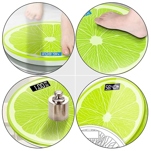 Electronic Body Weight Scale with Creative Lemon Design Large LED Display Compact Bathroom Scale for Accurate Adult Weighing