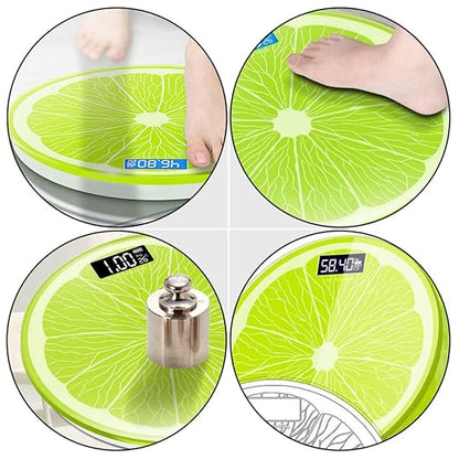 Electronic Body Weight Scale with Creative Lemon Design Large LED Display Compact Bathroom Scale for Accurate Adult Weighing