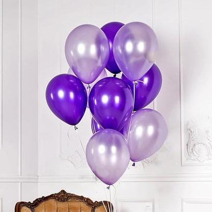 Purple Balloons, 60 Packs 12 Inch Metallic Chrome Purple Pearl Macaron Light Lavender Different Shades Balloons for Girl Birthday, Wedding, Anniversary, Baby Shower, Princess Decoration