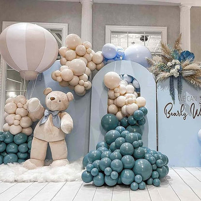 PartyWoo Slate Blue Balloons 50 pcs 12 Inch Dusty Blue Green Balloons for Graduation Baby Shower Wedding Birthday Under the Sea Gender Reveal Boho Party Decorations Blue-F22