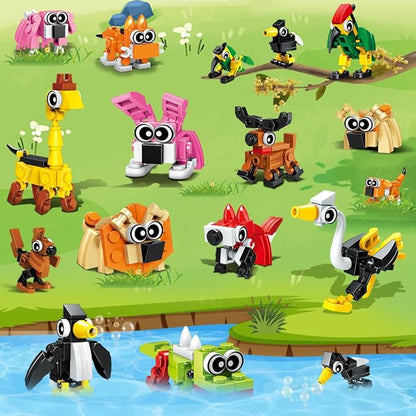30 Pack Party Favors for Kids, 750 PCS Animals Building Block Toy for Goodie Bag Stuffers, Toy Set for Classroom Student Prizes Easter Birthday Valentines Day Gifts for Boys Girls Ages 6-12+