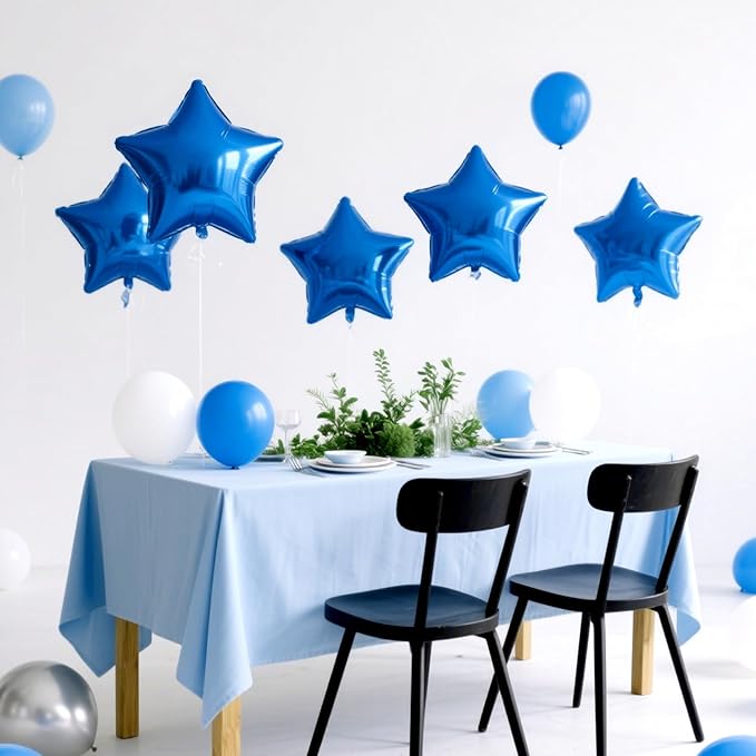 Blue Balloons Star Balloons Graduation Foil Balloon Mylar Helium Metallic 12pcs 18 Inch Arch Kit Blue Birthday Decorations Room Decor Party Decorations Baby Shower Anniversary Wedding Halloween