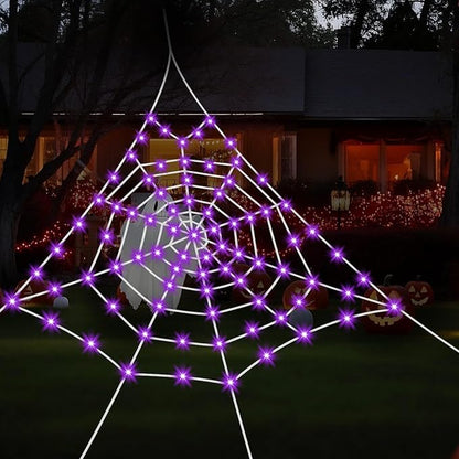 Giant Spider Webs Decoration Outdoor,Halloween Spider Web for Scary Halloween Yard Decorations,Halloween Decorations Outdoor