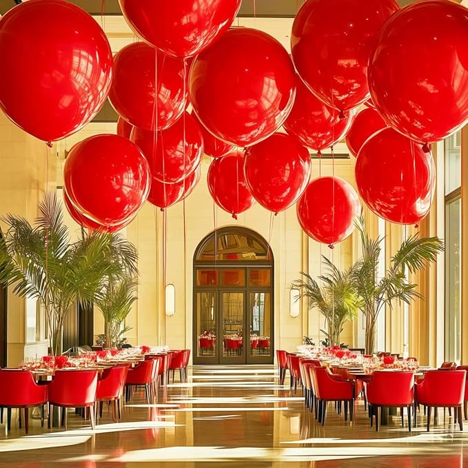 30 Pack Red Balloons 36 Inch Red Latex Party Large Balloon Bulk for Various Party Events Decorations
