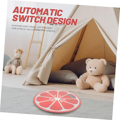 Creative Cartoon Watermelon Weight Scale Small Digital Body Scale with Non-Slip Feet Automatic Activation Compact Design for Home Bathroom Bedroom Use