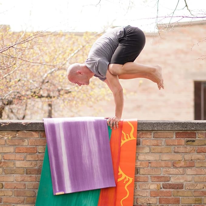 Hugger Mugger Nature Ultra Yoga Mat - Unique Variegated Design, Extra Cushion, Durable, Sticky and Grippy, Stable Non-Slip Surface, Lightweight