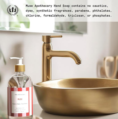Muse Apothecary Hand Ritual - Aromatic and Nourishing Hand Soap, Infused with Natural Aromatherapy Essential Oils - Great Valentine's Day Gift - 16 oz, Mandarin Rosè + Pink Pomelo, 2 Pack