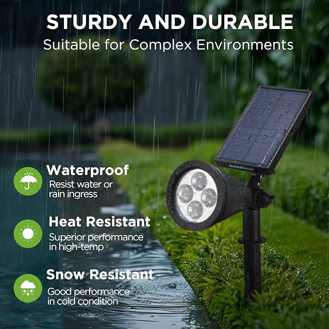 InnoGear Solar Lights Outdoor Waterproof Halloween Christmas Solar Garden Light for Outside Yard Landscape Lighting Pathway Spot Lights Spotlight Wall Light Auto On/Off, 2 Pack (Red and Green Light)
