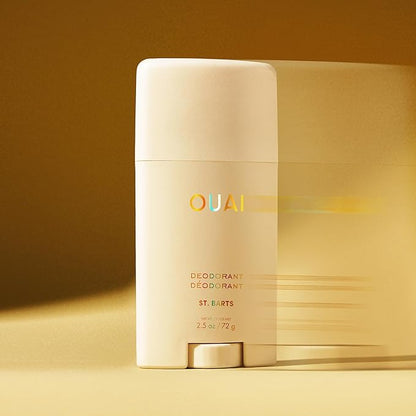 OUAI Aluminum Free Deodorant - Women's Deodorant with 24-Hour Odor Control & Invisible Application - Enriched with Notes of Dragon Fruit, Orange Blossom, & Tuberose - St. Barts (2.5 oz)