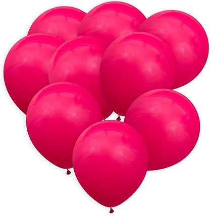 Fuchsia Balloons 100 Pack, 12 Inch Hot Pink Latex Balloons For Birthdays, Weddings, Baby Showers, Holidays